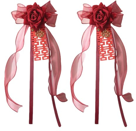 jojnsha 2 Uds Elegantes Alzapaños para Cortinas Lazos para Cortinas para Ceremonia De Boda Accesorios De Decoración del Hogar Bandas para Cortinas En L para Bodas