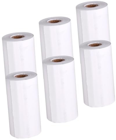 Cabilock Recharge 6 Rouleaux de Papier Thermique pour Appareil Photo Instantané Papier D'impression Thermique Compatible Surface Lisse Imprimable pour Photos et Étiquettes Usage Maison