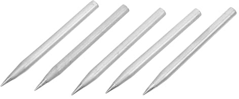 Garneck Kit de 5 Pointes de Soudage Coniques Longues 60w, Panne de Rechange pour Fer à Souder, Pointe de Micro-soudure en Cuivre Plaqué, pour Travaux de Précision Électronique