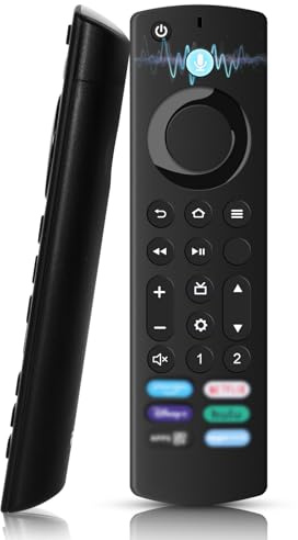 Ersatz-Sprachfernbedienung für AMZ Fire Stick TV (2 Gen,3 Gen,4K,4K Max,HD,Lite) Cube (2 Gen,3 Gen),mit 6 Schnelltasten und Sprachfunktion