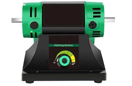 Macchina tampone for lucidatura di gioielli aggiornata Tornio da banco Lucidatrice roccia Mini casa multiuso regolabile for la lavorazione del legno metalli preziosi portatile(1)