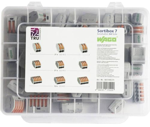 WAGO WA-741-744 Verbindungsklemmen-Sortiment flexibel: 0.08-2.5mm² starr: 0.08-2.5mm² 54St.