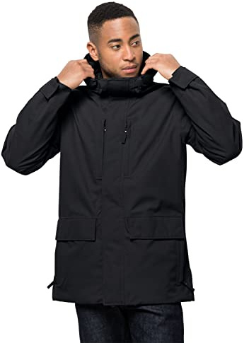 Jack Wolfskin Herren West Coast Jacket Wetterschutzjacke, black, XXL