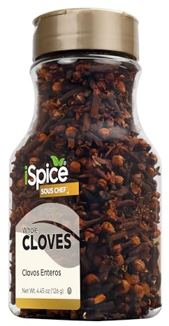 iSpice PREMIUM WHOLE CLOVES | Pure and Fresh |Essential Kitchen Herbs | 4.45oz (126g)