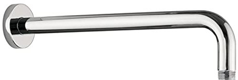 Shower Arm Round Overhead Bathroom Wall Mounted Stainless Steel with Chrome Finish 450mm