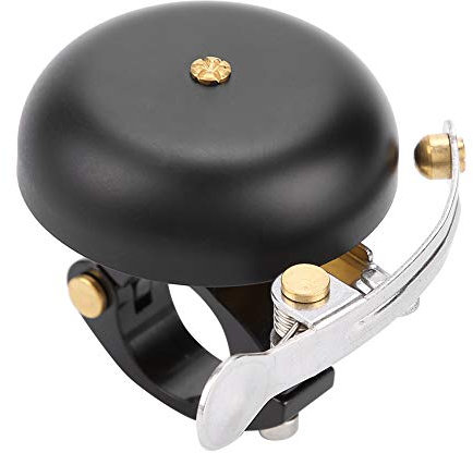 Fahrradklingel, Fahrradklingel aus Messingring eloxiert für rechte und Linke Hand, Fahrradzubehör, für Rennrad(Black)