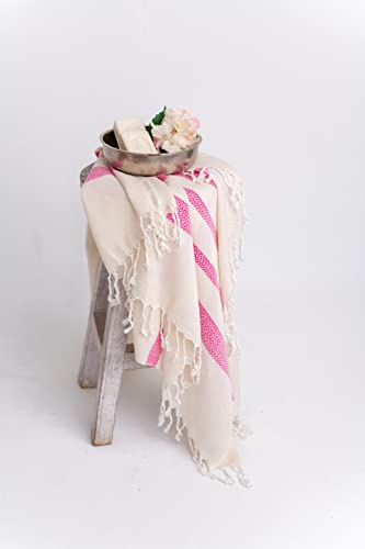 Questo Casa 100% Cotone Peshtemal, Asciugamano Turco, Asciugamano per Hammam, Fouta Ideale per Sauna, Spa, Bagno, Yoga e Spiaggia, 90x180 Cm