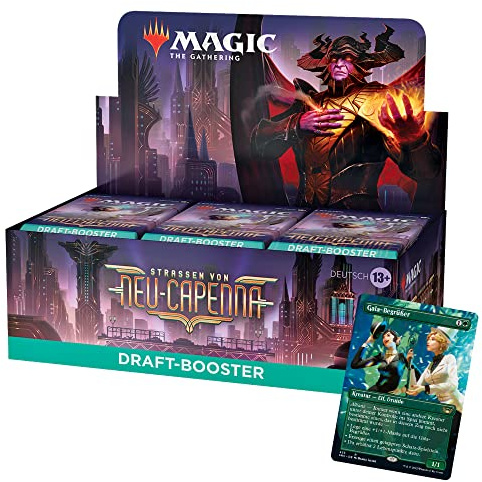 Magic The Gathering Streets of Neu-Capenna Draft Booster Display, 36 Boosters i 1 Box Topper (wersja niemiecka)