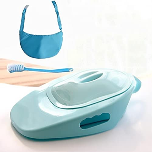 WIUPJGBD Padelle WC, vasino per Anziani Costretti a Letto WC in plastica Spesso Stabile Adatto alla Pelle Facile da Pulire Contenitore per WC paziente paralizzato