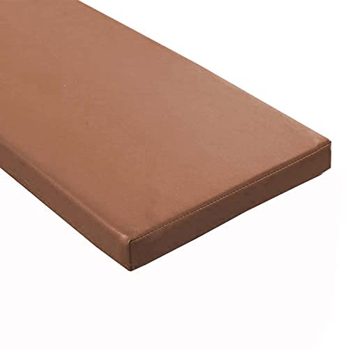 RUIBEI Bequemes Bankkissen aus PU-Leder mit Abnehmbarem Bezug, Wasserdichtes Bankauflage, Benutzerdefinierte Größe rutschfeste Langes Sitzkissen