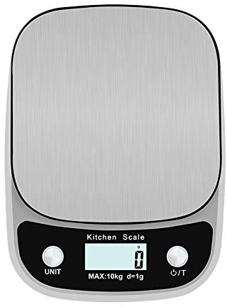 Balances De Cuisine 10 kg / 1G LCD électronique Balances de Cuisine Balance des ménages Mesure de Cuisson en Acier Inoxydable Outil numérique Pesée échelle Alimentaire G OZ ML (Load Bearing : 10Kg)
