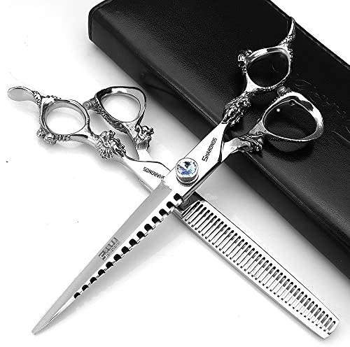 6/7.5/7/8Zoll Professionelle Haarschneideschere, Japan 440C (7-Zoll 2Stück) | Edelstahl, hohe Härte 440C