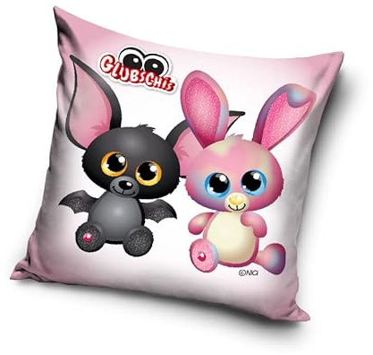 NICI Glubschis: Das Original – Kuschelkissen Kissen Zierkissen Dekokissen 40x40 cm gefüllt, Baako & Rainbow Candy