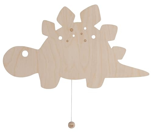 Baby's Only - Baby Wandlampe - Dino - Wandleuchte für Babyzimmer - Nachtlampe mit batterie für Kinderzimmer - FSC-Gütezeichen Holzlampe - 25000 Brennstunden - Wandlampe bemalbar
