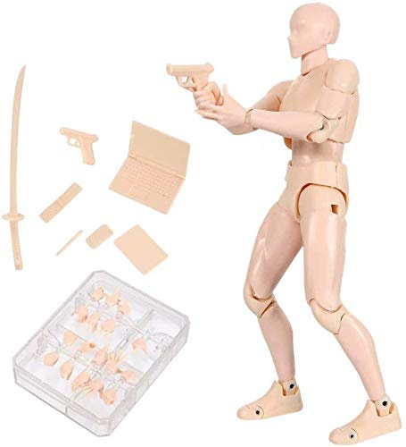 Action Figures Body-Kun DX & Body-Chan DX Figurine en PVC pour S H Figuarts avec boîte pour artiste (couleur peau, mâle)