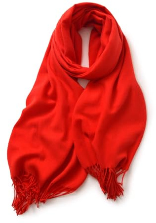 KARMA.DIEM Écharpe Premium – Toucher Cachemire & Mérinos – Ultra Douce & Chaude – 180×65 cm – Femme & Homme – Élégante & Idée Cadea (Rouge Royal Élégant)