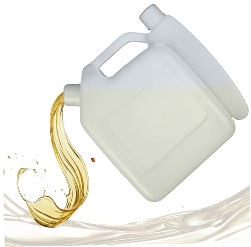 Chainsaw Gas Can, 2 Stroke Mixing Bottle 4L Large Capacity Chainsaw Gas Can 25:1/50:1/40:1/20:1 Sturdy 1 Gallon Gas Can for Chainsaw 2 Stroke Oil Mixing Fuel Tank for Strimmer Cutter Trimmer