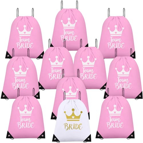 Sanliusanjiu 11 Pezzi Zaino Team Bride, Sacca Zaino Addio al Nubilato, Jga Addio Al Celibato Sport Set, Squadra sposo Borsa Con Coulisse, Regali Da sposo