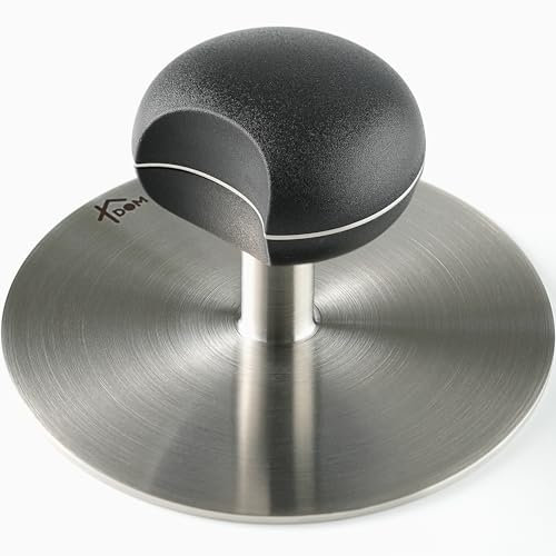 Stainless Steel 6 Burger Smasher, 1.2lb, Strong and Easy-to-Hold Handle to Keep Hands Away from Heat, Durable Design, Dishwasher Safe, Smashburger and Bacon Griddle Press, Prensa para hamburguesas