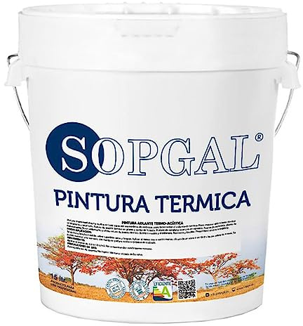 Pintura Térmica Forjados y Pilares 15L Aislante Mejora Adherencia Morteros | Rompe el puente térmico y aísla. Mejora la adherencia de morteros y cementos cola. Ideal para forjados y pilares.