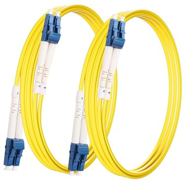 PNGKNYOCN Cavo di collegamento in fibra ottica, 2 pacchetti di cavo di collegamento in fibra ottica monomodale duplex da LC a LC 9/125um per il collegamento del cavo in fibra LC (1M/3.2FT)