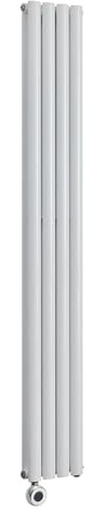 MILANO 1000W White Vertical Double Panel Electric Radiator Plug 1780x236mm