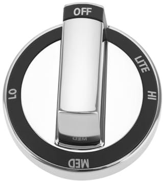 Briny River 1 Bouton de Commande de Brûleur pour Cuisinière à Gaz WPW10180180 Compatible avec Whirlpool Compatible avec Maytag