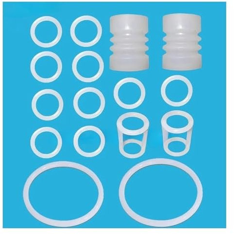 MaNzzo Lot de 16 joints d'étanchéité élastiques en silicone, compatibles avec BQL, pièces de rechange for sorbetière molle, accessoires de remplacement for machine à crème glacée