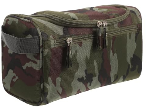 VALICLUD Sac de Toilette Portable Étanche pour Voyage Organisateur Cosmétique Oxford et Trousse de Toilette Pratique pour Hommes Camouflage Accessoire Voyage Multifonctionnel