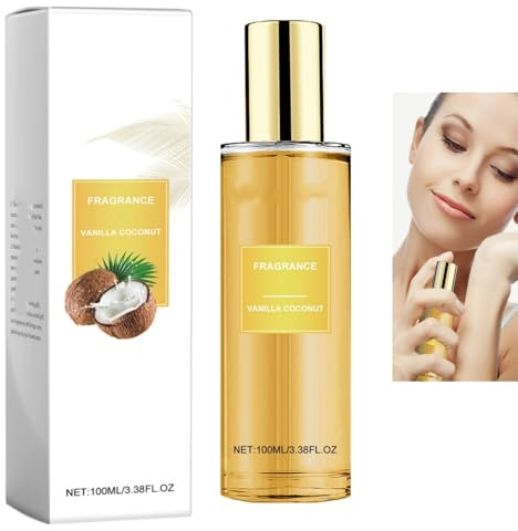 Vanille-Kokosnuss-Duftspray, langanhaltendes Haar- und Körperparfümspray für Frauen, langanhaltender frischer Vanilleduft, macht das Haar glatt, feuchtigkeitsspendende Reisegröße, sanft (1PCS)