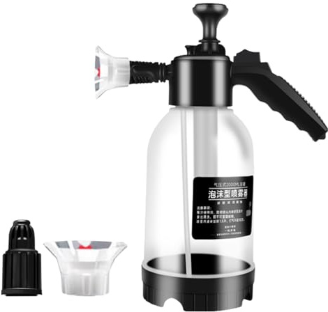 GTFYUDGH 2L Cannone Per Autolavaggio, 12,5×12,5×33cm Spruzzatore A Pompa Da Giardino Portatile, Nebulizzatore Schiumogeno, Spruzzatore Pressione A Pompa Manuale Per Lavaggio Auto, Irrigazione Piante