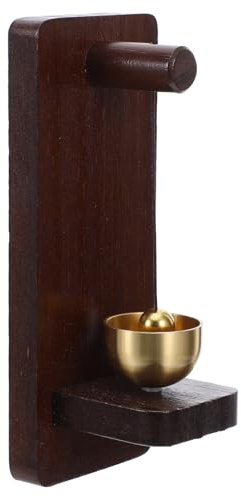 HAMPPLIES Campanello Magnetico da Negozio in Legno Scuro con Suono Campanella Vintage per Porta d'Ingresso Campanello Vento Decorativo e Promemoria per Apertura Porta Adatto Casa e Attività