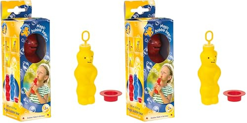 PUSTEFIX Zauberbär Rot I 180 ml Seifenblasenwasser I Bubbles Made in Germany I Seifenblasen Spielzeug für Kindergeburtstag, Hochzeit, Sommerparty & als Gastgeschenk I Spaß für Kinder & Erwachsene