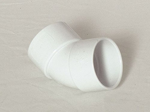 Solvent Weld White 50mm (56mm) Waste Pipe 45 Degree Bend - Pack of 2