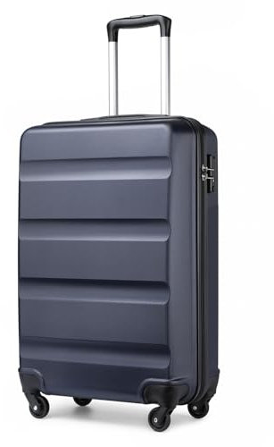 KONO Handgepäck Koffer & Trolley Klein Hartschalenkoffer aus ABS Reisekoffer mit 4 Rollen und TSA Schloss, 55x38x20cm, 35Liter, Blau