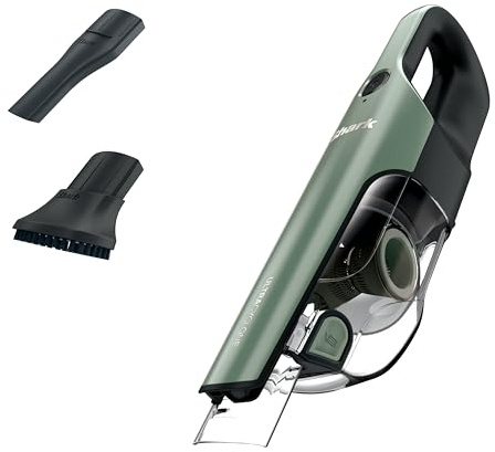 Shark UltraCyclone Pro Cordless Handheld Vacuum, Powerful Suction, Handheld Vacuum for Car & Home, Crevice Tool, Scrubbing Brush, Lightweight, XL Dust Cup, Black/Green, CH901