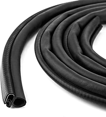 QWORK® U-Profil Autotür Kantenschutz, Kein Kleber Kantenschutzprofil Gummidichtung für Limousinen, LKW, SUV, ATV, UTV, Passend für 1,5 mm - 3,5 mm Kanten, 3 Meter