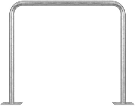 ROBUSTO Wegesperre, feuerverzinkt, aufdübeln, Stahl, Ø 4,2 cm, 90 x 80 cm, Art.-Nr. 70761 | Anlehnbügel | Fahrradanlehnbügel | Fahrradbügel