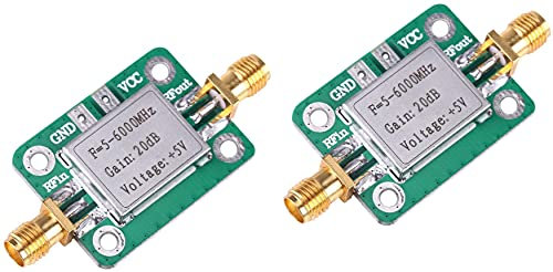2 pezzi Amplificatore di potenza del segnale a banda larga a basso rumore da 5MHz-6GHz Guadagno 20dB 5-6000MHz