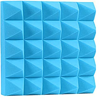 10 Stück Akustikschaumstoff Schall,Premium Noppenschaumstoff,50x50x5cm Schaumstoff-Dämmplatten für Büros,Home Learning,Tonstudio(Blau) (Farbe : Blue, Größe : 50cm/19.84in)