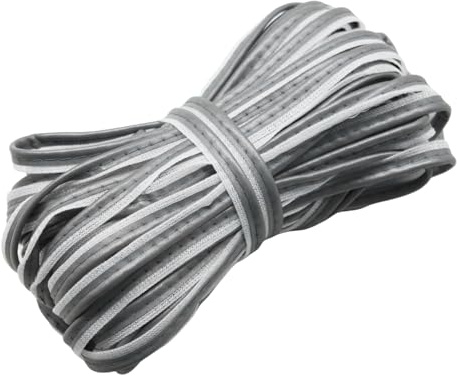 Yalulu 20 Meter Reflektierende Paspel-Streifen, Reflektierende Band zum Einfassung Paspelband für Kleidung, Taschen und Handtaschen (Grau)