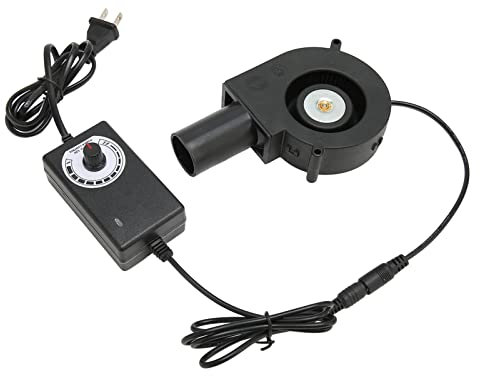 120mm Small Blower Fan, AC 110V 220V DC 12V Powered Fan, with Speed Controller, for Receiver DVR Modem AV Cabinet Cooling