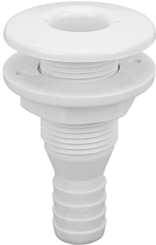 Raccordo Passascafo, Raccordi Marini Passascafo 3/4 di Pollice 19 Mm, Tappo di Scarico per Barca Passante Tappo di Scarico per Tubo Flessibile in Plastica Accessorio per (Bianco)