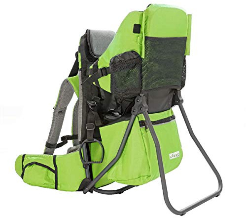 ClevrPlus Cross Country Baby Rucksack Kindertrage für Wandern Camping Grün