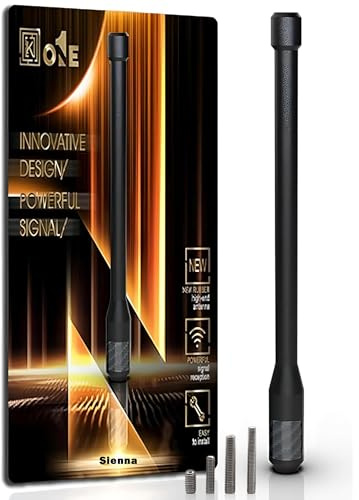 KEYO1E Carbon Fiber Antenna Compatible with Sienna 2003-2014/7.9 Inches Flexible Rubber Truck Car Antenna Replacement/Designed for Enhance FM/AM Reception