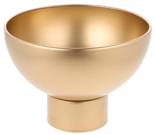 Baluue Gold Metal Flower Vase, 7.9'' X 5.5'' Vintage Iron Planter Bowl for Flowers, Decorative Vase for Home Decor, Living Room, Centerpieces, Desktop, Entryway