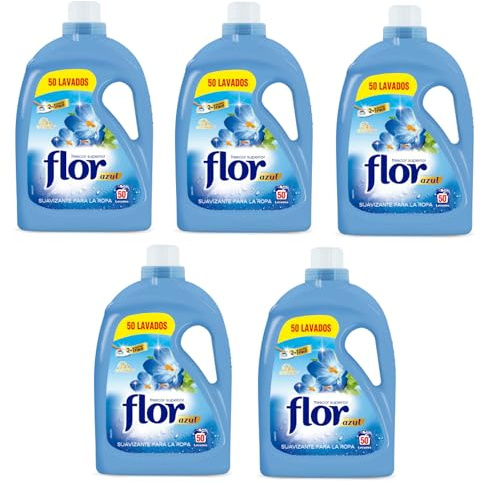 Flor Suavizante para la Ropa Regular Fragancia Azul 250 dosis (5 botellas x 50 dosis)