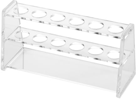 Incontesta Reagenzglashalter aus Acryl für 50-ml-Zentrifugenröhrchen, transparent, für 21–26 mm Röhrchen (50 ml, 6 Mulden)