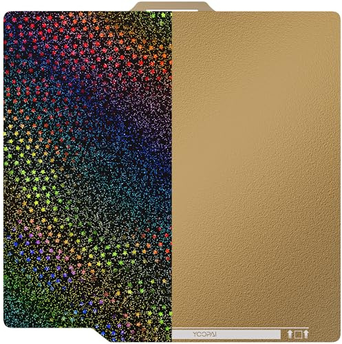YOOPAI PEI+PEY Build Plate for Bambu lab, Double Sided 257×257mm 3D Build Platform,Textured PEI PEY Sheet 3D Printing Bed for Bambu Lab A1/X1/X1C/X1E/P1P/P1S 3D Printers