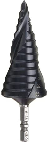 1PC HRC89 M35 Beschichtete Schritt Bohrer 3-13/6-25/6-35mm 1/4 Zoll Hex Schaft Metall Bohren Loch Opener for Edelstahl